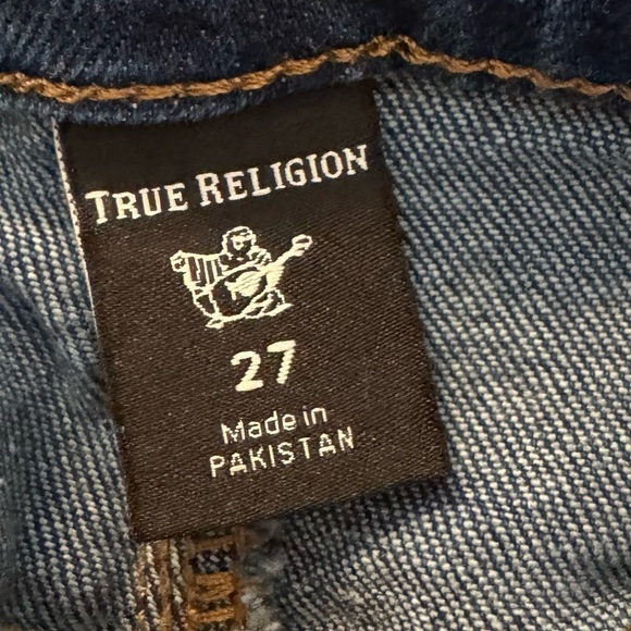 True Religion Starr High Rise Cropped Straight Jean, Size 27 - Picture 9 of 10